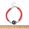 2Pcs Alloy and Polyester Link Bracelets BJEW-C147-01-3