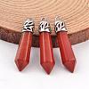 Bullet Natural Red Jasper Pointed Pendants G-E332-C06-1