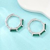 Brass Micro Pave Cubic Zirconia Hoop Earrings KK-CBA8324-12P-02-1