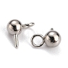 Non-Tarnish 304 Stainless Steel Ball Post Stud Earring Findings STAS-Z035-02P-B-2