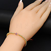 Resin Evil Eye Bead Link Couple Bracelets FS-WG1292E-01-3