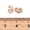 Rack Plating Brass Pave Clear Cubic Zirconia Spacer Bars KK-B088-11A-RG-3