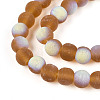 Frosted Transparent Glass Beads Strands LS-GLAA-T032-T6mm-MBB23-3