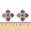304 Stainless Steel & Resin & Natural Obsidian & Rhinestone Pendants STAS-G394-13G-02-3