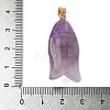 Natural Amethyst & Synthetic Turquoise Carved Pendants X-G-Z084-01G-08-3
