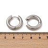 202 Stainless Steel Polishing Hoop Earrings EJEW-M106-02P-02-5