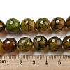 Faceted Natural Dragon Veins Agate Beads Strands G-F447-12mm-L05-5