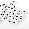 Opaque Acrylic Heart Letter Beads LS-X-SACR-Q126-07D-1