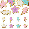 8Pcs 8 Colors Polyester Self-adhesion Embroider Thread Iron on/Sew On Patches PATC-TA0001-35-1