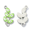 10Pcs Evil Eye Alloy Enamel Connector Charms ENAM-YW0003-56-5