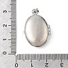 Brass Micro Pave Clear Cubic Zirconia Locket Pendants KK-L262-03P-3