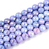 Anti-Tarnish Electroplate Glass Beads Strands GLAA-N010-8mm-11-1