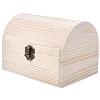 Wood Treasure Chest Storage Boxes with Hinged Lid and Metal Clasps AJEW-GF0014-35B-7