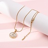 304 Stainless Steel Crystal Rhinestone Pendant Necklaces for Women NJEW-F378-01G-01-3
