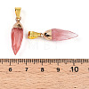 Synthetic Cherry Quartz Glass Pendants G-N345-01D-3