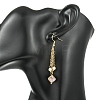 Shell Pearl & Abalone Shell/Paua Shell Dangle Earrings for Women EJEW-JE07328-02-2
