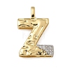 Brass Micro Pave Cubic Zirconia Pendants KK-B126-02G-Z-1