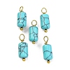 Synthetic Turquoise Cloumn Pendants STAS-H221-04G-07-1