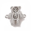 Brass Micro Pave Cubic Zirconia Connector Charms ZIRC-P107-01P-01-2