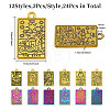24Pcs 12 Style Alloy Pendants FIND-CA0008-48-2