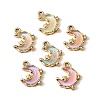 UV Plating Alloy Glass Pendants FIND-K032-40G-1