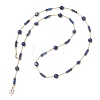 Natural Lapis Lazuli Round and Nuggets Lariat Necklaces NJEW-JN05727-4