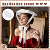 Cotton Imitation Flat Round Fascinator Hat Base for Millinery FIND-WH0173-460A-5