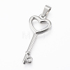 Tarnish Resistant 304 Stainless Steel Pendants STAS-H411-02P-1