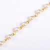 Handmade Glass Pearl Beaded Chains for Necklaces/Bracelets Making AJEW-PH00656-02-1