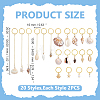 40Pcs 20 Styles Shell Hair Styling Tools OHAR-WR00002-2