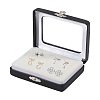 PU Imitation Leather Loose Diamond Storage Boxes with Clear Acrylic Hinged Lid & Beige Velvet Inside AJEW-WH0817-035-1