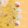 16Pcs 16 Style Bees & Flower Theme Alloy Enamel Wine Glass Charms AJEW-BC0003-91-4