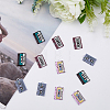 32Pcs 4 Colors Printed Alloy Pendants FIND-DC0003-10-4