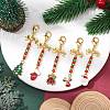 Christmas Theme Alloy Enamel Pendant Decorations HJEW-MZ00058-2