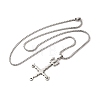 Cross Pendant Necklaces NJEW-C044-04P-2