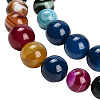 1 Strand  Natural Banded Agate Graduated Beads Strands G-PA0002-04A-7