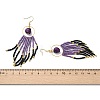 Halloween Glass Seed Tassel Earrings for Women EJEW-MZ00798-02-5