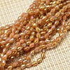 Electroplate Glass Beads Strands X-EGLA-J013-4X6mm-F05-1