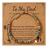 Father's Day Brass Cross Charm Bracelets KZ7256-8-1