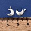 925 Sterling Silver Textured Moon Charms STER-K188-09B-S-3