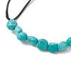 Natural Turquoise  Chip Beads Link Bracelets BJEW-JB13310-01-3