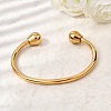304 Stainless Steel Cuff Bangles BJEW-P387-02G-2