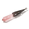 Cherry Quartz Glass Pointed Big Pendants LS-G-P560-02R-07-2