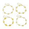 Ocean 304 Stainless Steel Sea Animals Link Chain Anklets for Women AJEW-AN00823-2