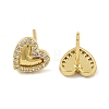 Brass Micro Pave Clear Cubic Zirconia Stud Earrings EJEW-R016-26G-05-4