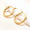 Ion Plating(IP) 304 Stainless Steel Hoop Earrings EJEW-D195-G-1
