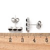 304 Stainless Steel Stud Earrings EJEW-F361-01P-3