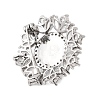 Brass Micro Pave Clear Cubic Zirconia Brooches AJEW-H158-01P-2