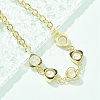 Brass Micro Pave Clear Cubic Zirconia Charm Bracelets for Women BJEW-C083-09G-3