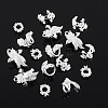 20Pcs 4 Styles Alloy Bead Caps & Pendant Cabochons Settings FIND-TA0010-07-4